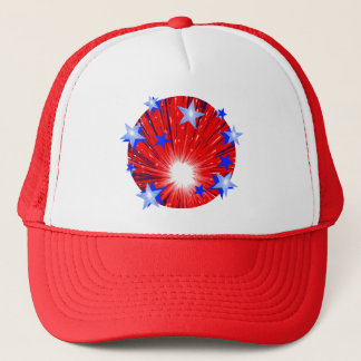 Firework Red White Blue hat