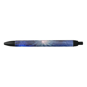 Firework Rockets Black Ink Pen