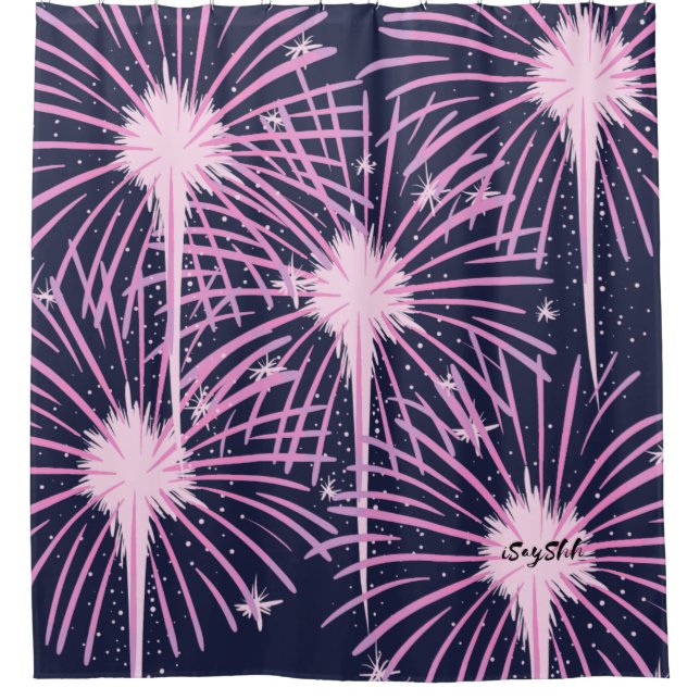 Firework Shower Curtain (Front)