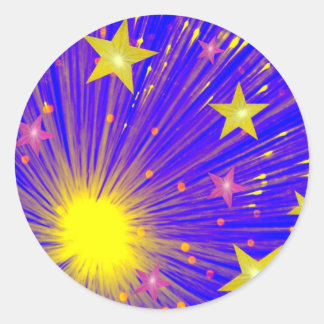 Firework sticker round