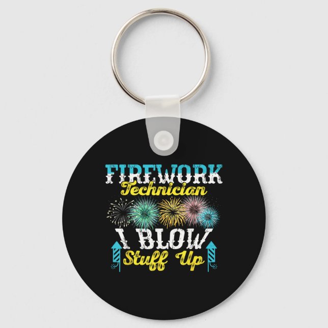 Firework Technigovernment Agencyn Blow Stuff Up Key Ring (Front)