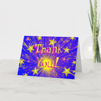 Firework 'Thank You!' greetings card