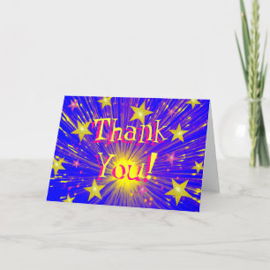 Firework 'Thank You!' greetings card