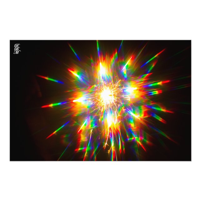 Firework Through 3D Glasses 1  Photo Print (Front)