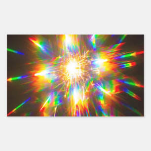 Firework Through 3D Glasses 1 Rectangular Sticker