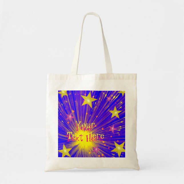 Firework 'Your Text' tote bag (Front)
