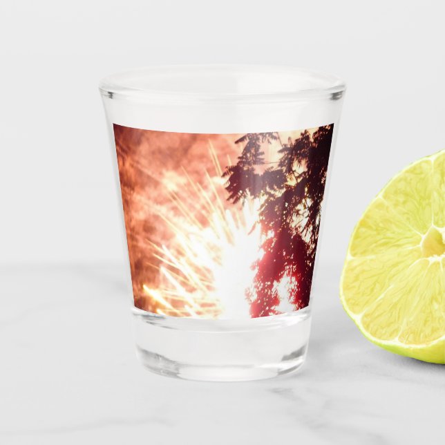Fireworks 12 shot glass (Front)