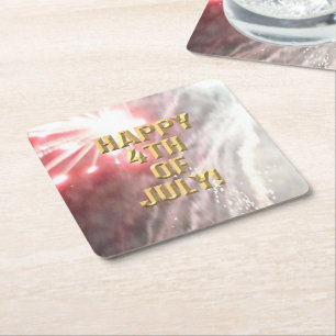 Fireworks 14 4th of July paper coasters