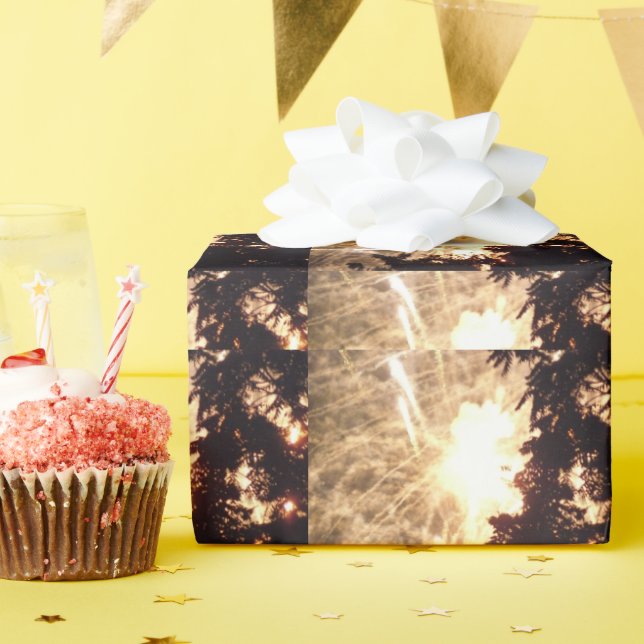 Fireworks 15 glossy wrapping paper (Birthday Party)