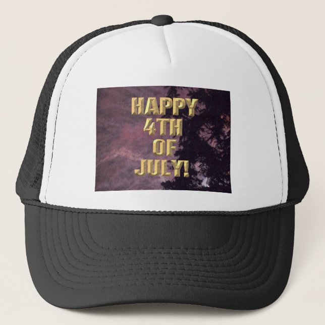 Fireworks 16 4th of July trucker hat (Front)