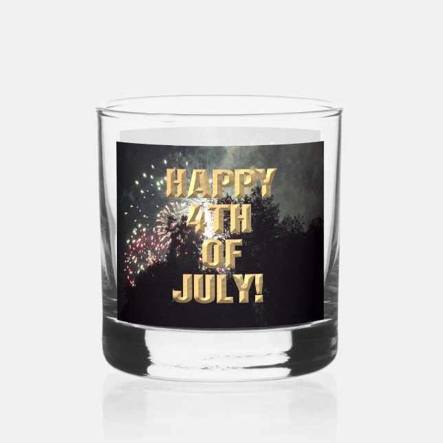 Fireworks 17 4th of July rocks glass (Front)