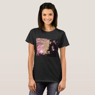 Fireworks 17 4th of July women black shirt