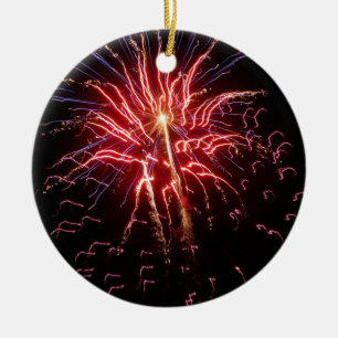 Fireworks 2 ceramic tree decoration