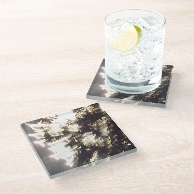 Fireworks 2 glass coaster (Angled)