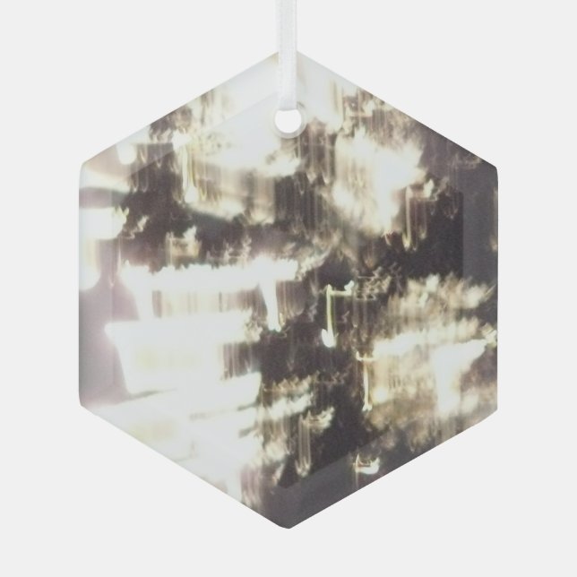Fireworks 2 glass hexagon ornament (Front)