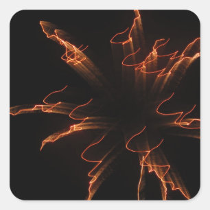 Fireworks 3 square sticker