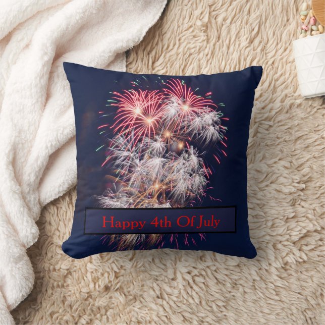 Fireworks 4th Of July Independence Day Cushion (Blanket)