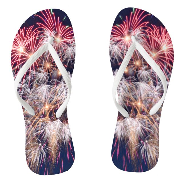 Fireworks 4th Of July Independence Day Jandals (Footbed)