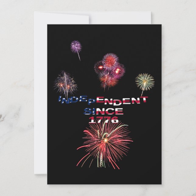 Fireworks 4th of July Invitation (Front)