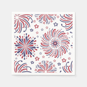 Fireworks 4th of July Napkins