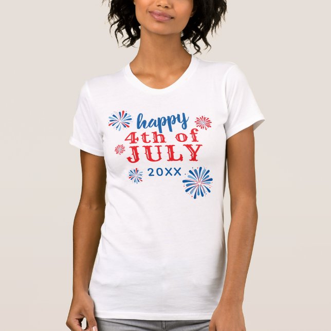 Fireworks 4th of July T-Shirt (Front)