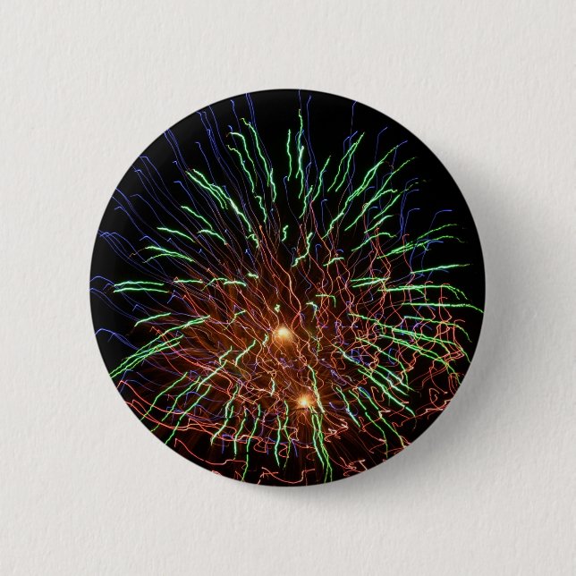 fireworks 6 cm round badge (Front)
