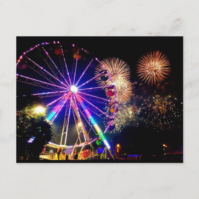 Fireworks and Ferris Wheels Postcard (Front)