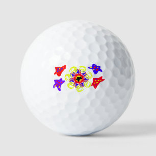 Fireworks and stars golf balls