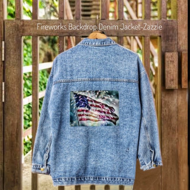 Fireworks Backdrop    Denim Jacket (Creator Uploaded)