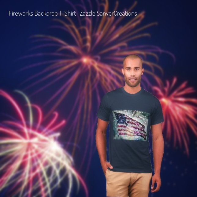 Fireworks Backdrop T-Shirt (Creator Uploaded)