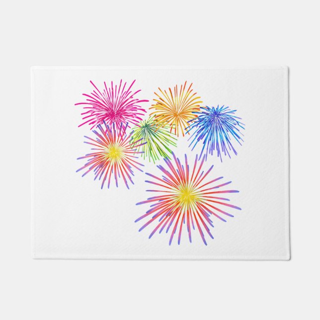 Fireworks Big Party Celebration Firecrackers  Doormat (Front)