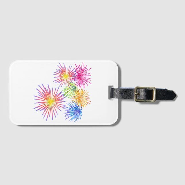 Fireworks Big Party Celebration Firecrackers  Luggage Tag (Front Horizontal)