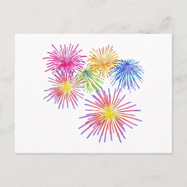 Fireworks Big Party Celebration Firecrackers  Postcard (Front)