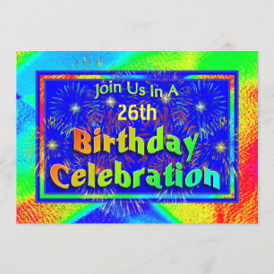 Fireworks Birthday Invitations Celebration