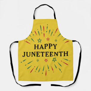 Fireworks Black Independence Day Happy Juneteenth Apron