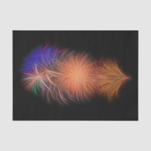 Fireworks Black Orange Independence Day Tissue Paper