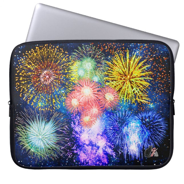 Fireworks Bursts Laptop Sleeve (Front)