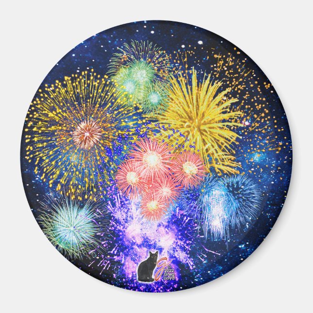 Fireworks Bursts Magnet (Front)