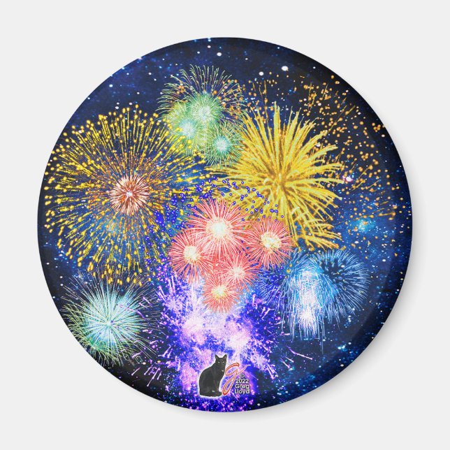Fireworks Bursts Magnet (Front)