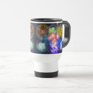 Fireworks Bursts Travel Mug
