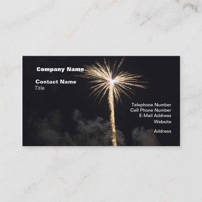 Fireworks Celebration at Night Business Card (Front)