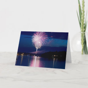 Fireworks celebration on East Gull Lake Card