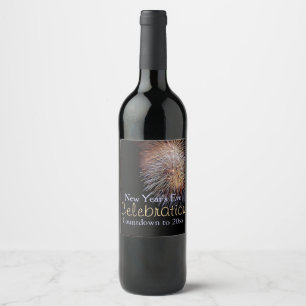 Fireworks Celebration Party Wine Label