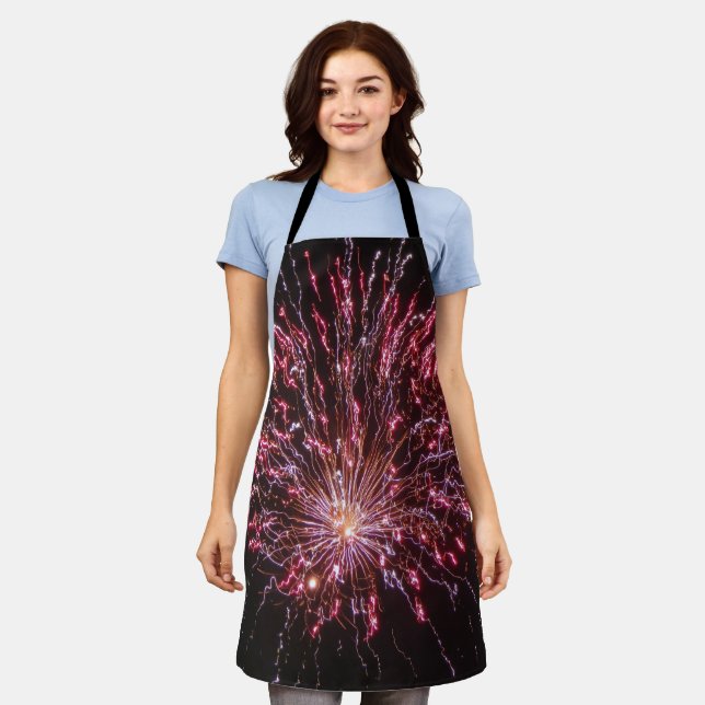 Fireworks Celebration Summer Fun  Apron (Worn)