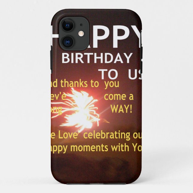 Fireworks Celebration with Thank You Message Case-Mate iPhone Case (Back)