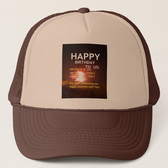 Fireworks Celebration with Thank You Message Trucker Hat (Front)