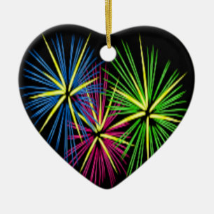 FIREWORKS CERAMIC TREE DECORATION