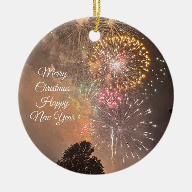 Fireworks Christmas Ornament  (Front)