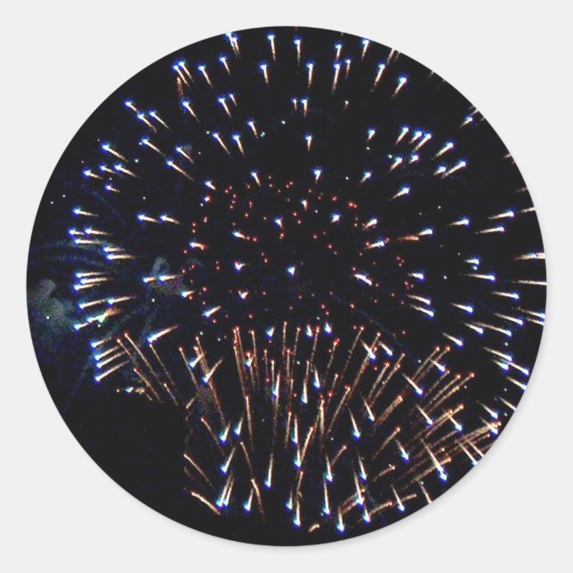Fireworks Classic Round Sticker (Front)