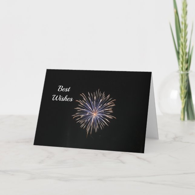 Fireworks Congratulations Wedding Card (Front)